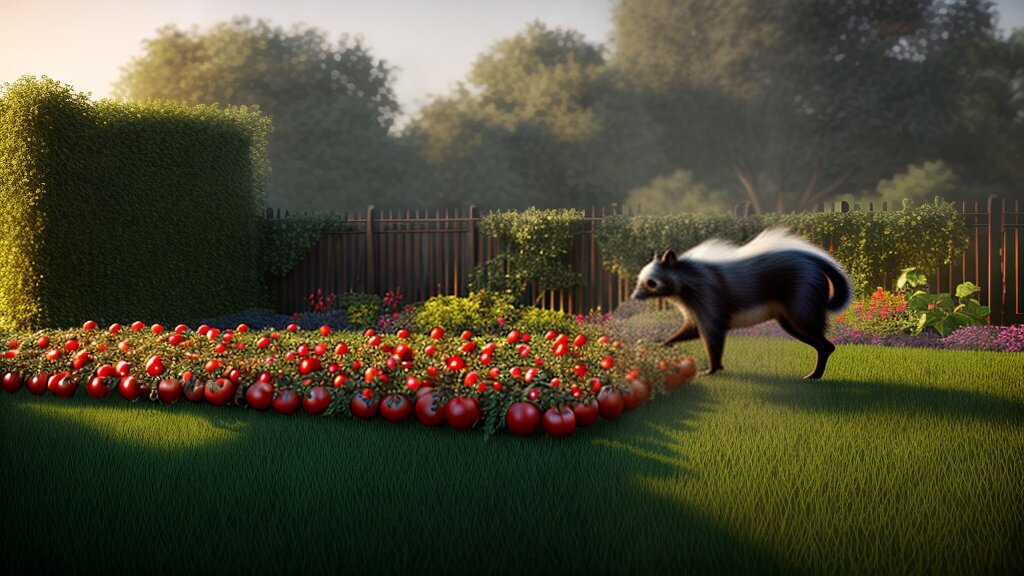 skunk deterrent for tomato gardens