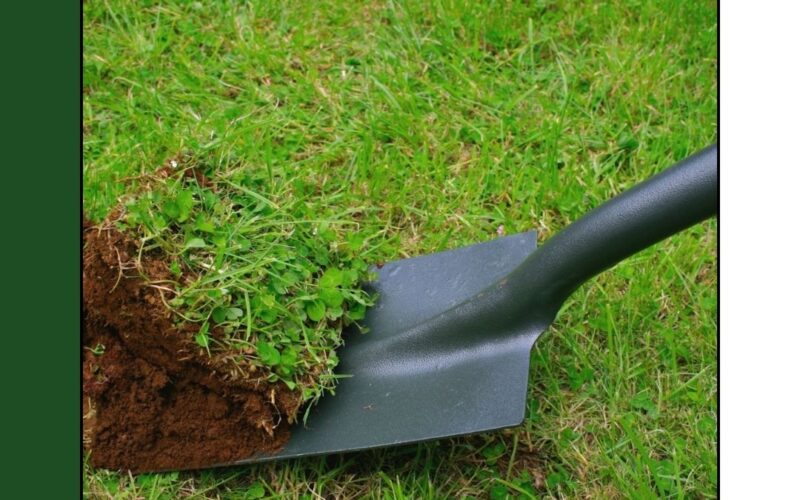 How to dig up grass with a shovel